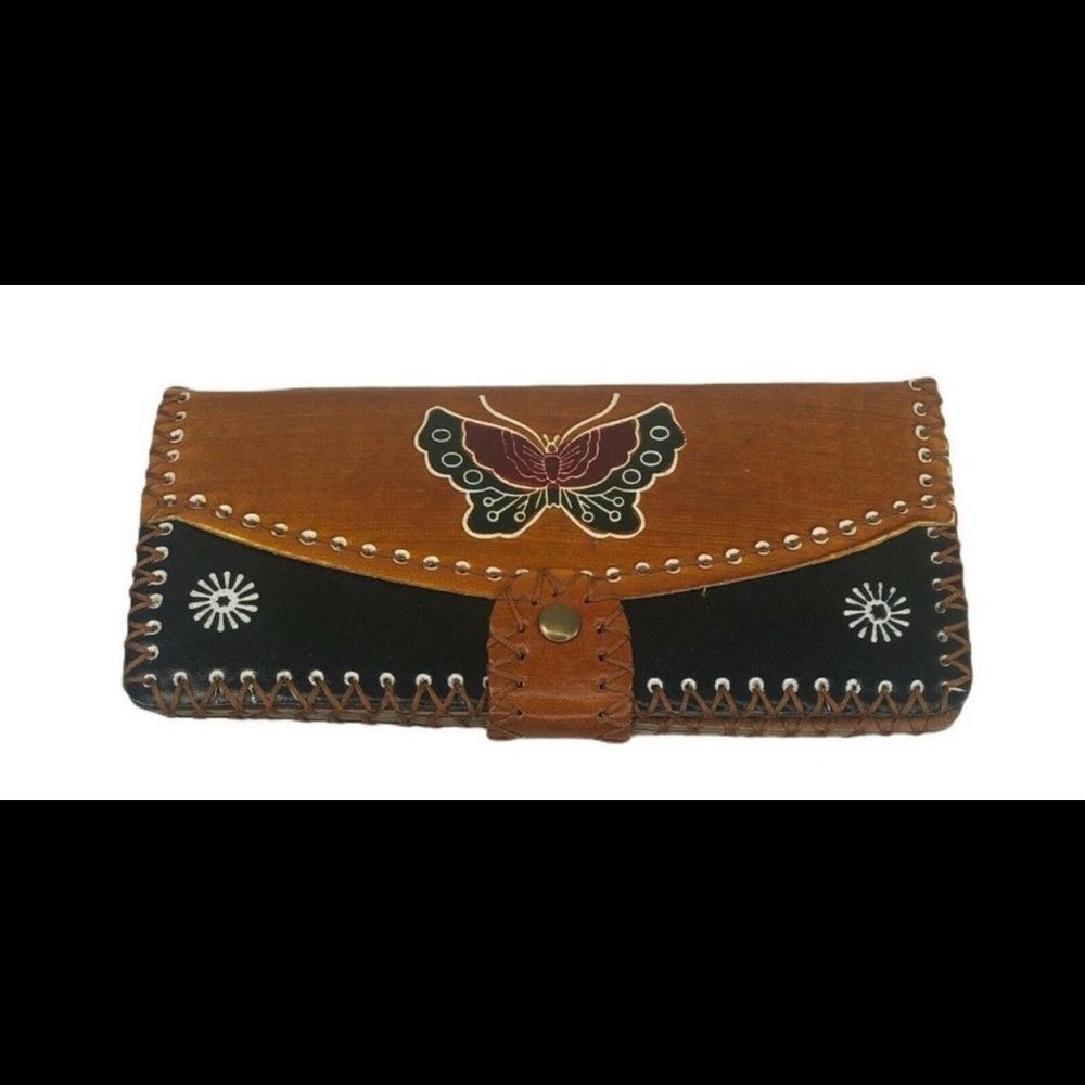 Handmade Custom Western Design Leather Wallet Bifold